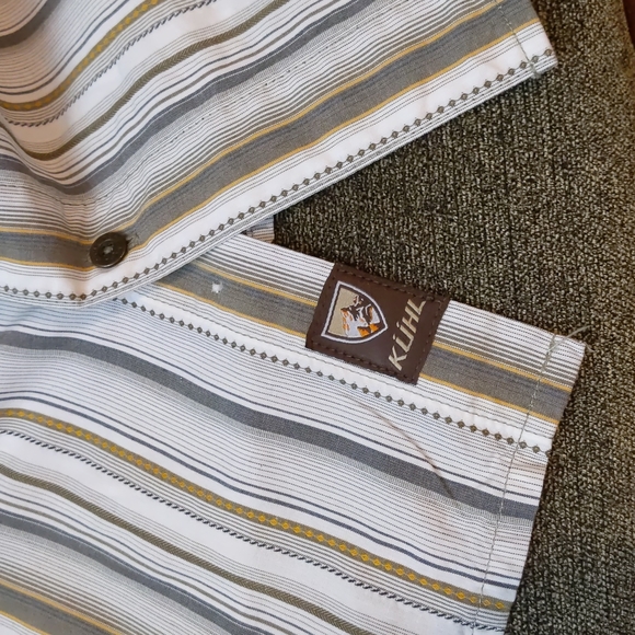 Kuhl Suncel Button Up Short Sleeve Shirt Men's Size L Hiking - Picture 14 of 15